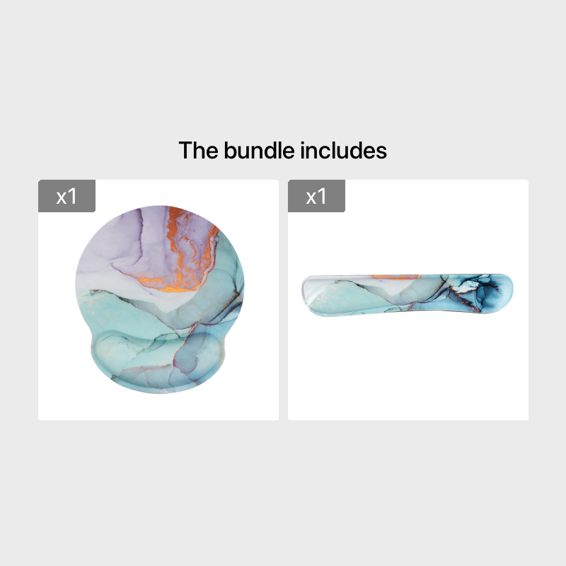 Marble Mouse Pad Wrist Rest Memory Foam Non Slip Comfortable Hand Rest