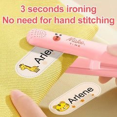 60 Iron-On Name Stickers for School Uniforms - Custom Washable Labels
