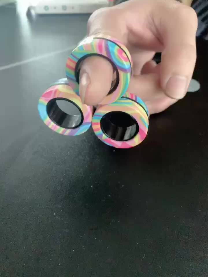 Magnetic Finger Ring Fidget Toy Halloween Christmas Gift