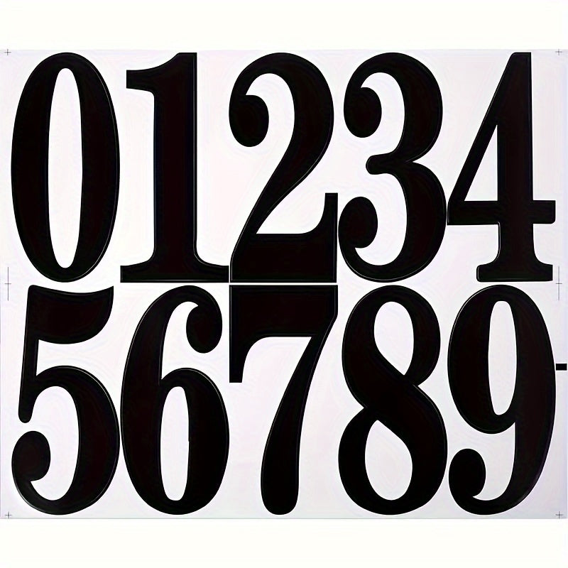 4pcs Large Waterproof Number Stickers Label Numbers