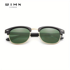 WIMN Polarized Sunglasses Men UV400 Semi Rimless Mirror Sun Glasses Male Eyewear