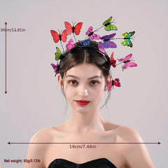 Colorful Butterfly Headband Wedding Bridal Hair Band