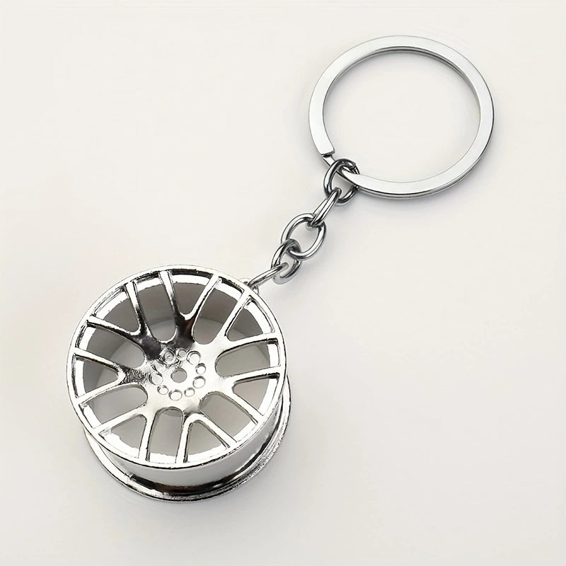 Men's Car Wheel Hub Keychain Pendant
