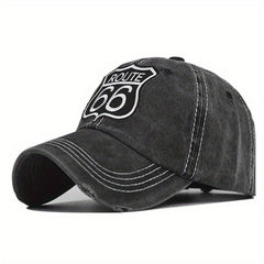 Label Patch Baseball Cap Vintage Washed Distressed Cotton Dad Hat