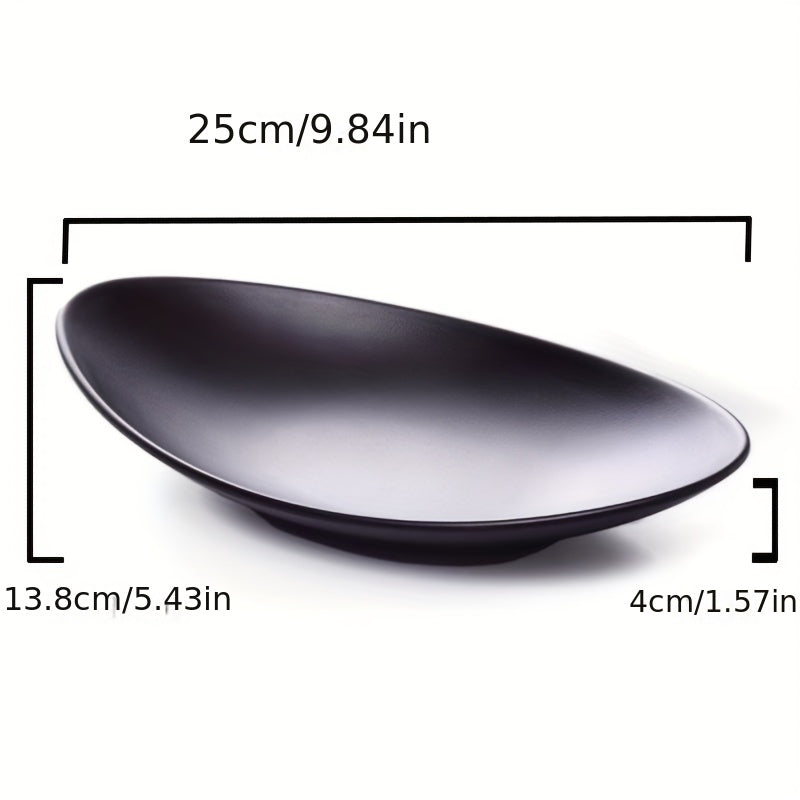 Melamine Frosted Oval Plate Sushi Plate Hot Pot Barbecue Plate Cold Dish Plate