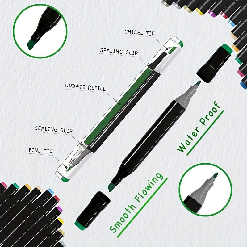 Double Headed Alcohol Marker Set for Artists