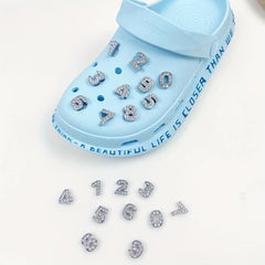 20pcs Metal Letters & Numbers Shoe Charms for Clogs Garden Shoes