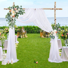 Wedding Arch Draping Fabric Sheer Backdrop Curtains Tulle Drapery