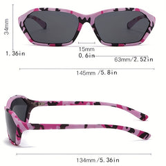 Y2K Wrap Around Sunglasses Cyberpunk Mirror Lens Glasses UV400