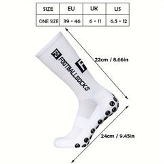 4 Pairs Non Slip Breathable Football Socks for Sports