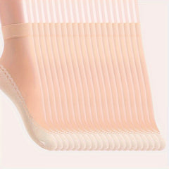 20 Pairs Solid Patterned Non Slip Socks for Women