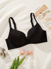  Full Coverage Push Up T-shirt Bra with Adjustable Straps