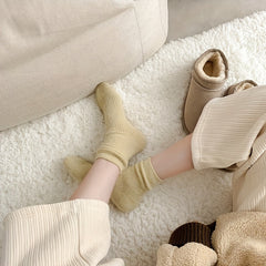 6 Pairs Fuzzy Socks Cozy & Warm Women's Mid Tube Stockings