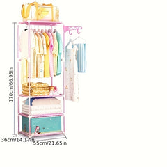 Modern Coat Rack Floor Hanger Hanging Clothes Rack Storage