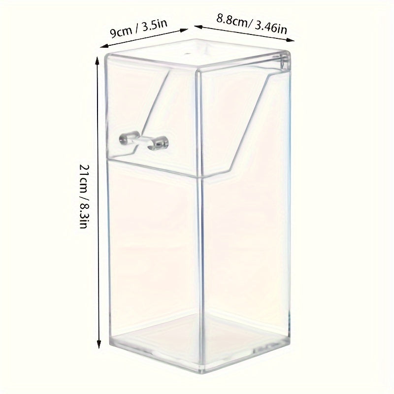 Transparent Pen Case With Lid Stationery Storage Box Mask Storage Box