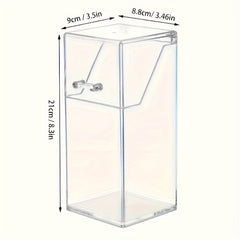 Transparent Pen Case With Lid Stationery Storage Box Mask Storage Box