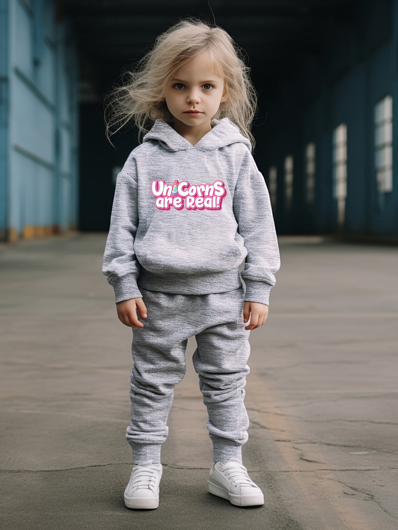 UNICORNS ARE REAL Hooded Pullover Pants Set For Sports Gift