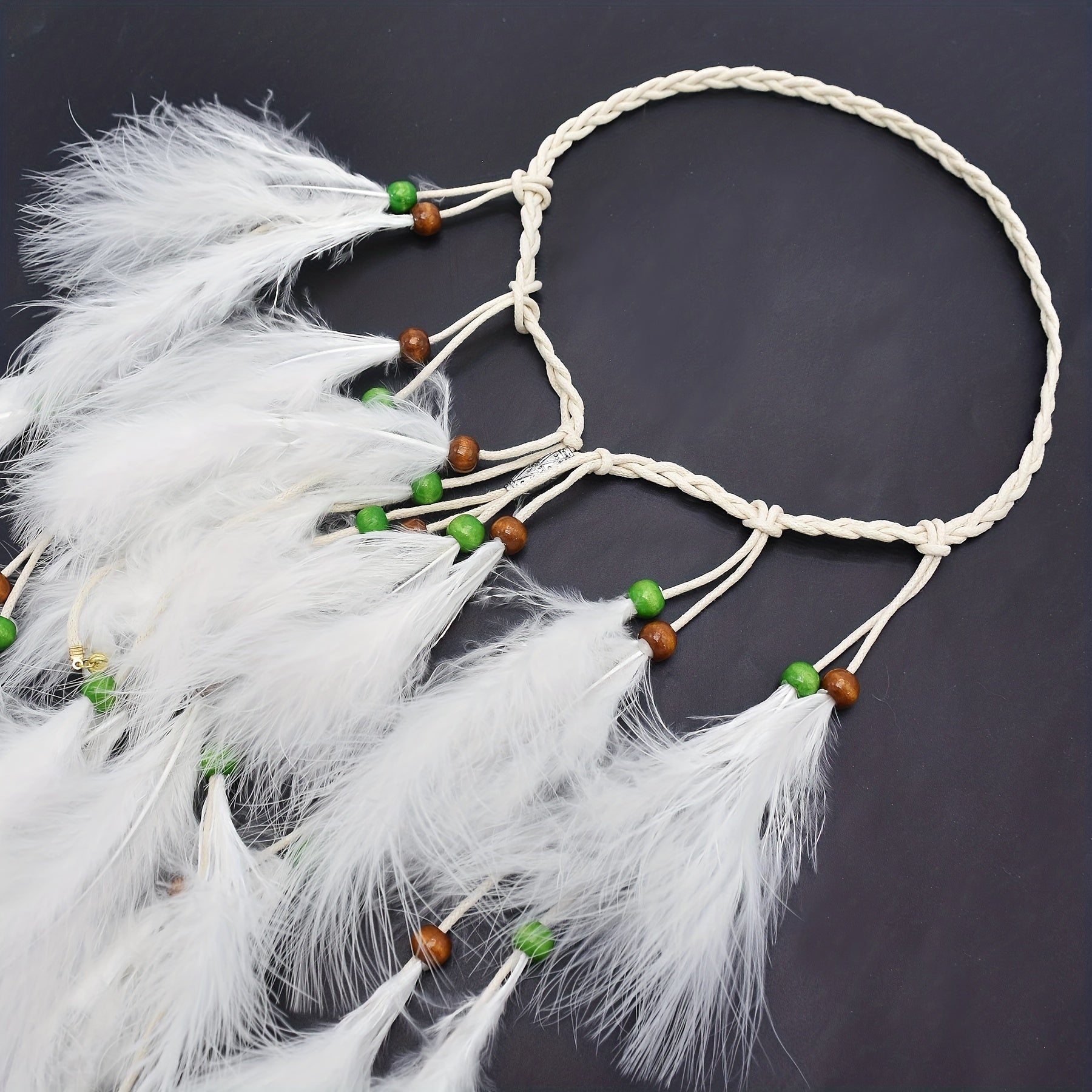 Boho Faux Feather Hair Rope Western Style Headband Hippie Style Hair Accessories