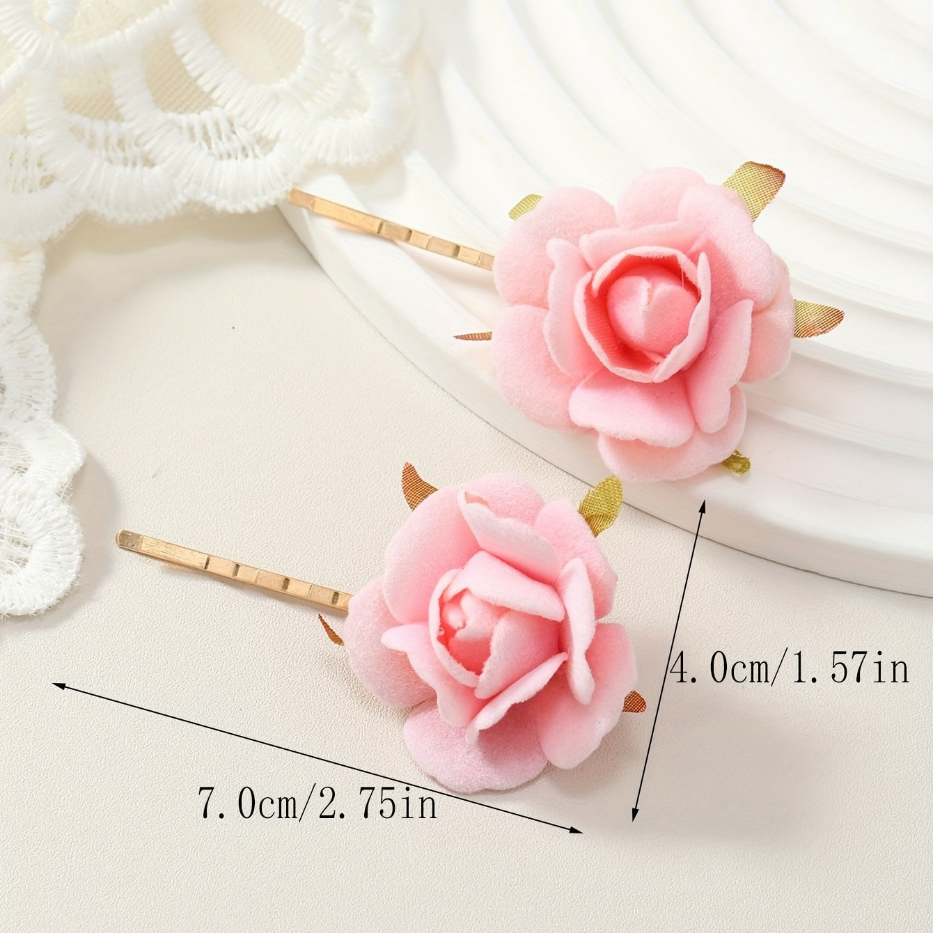 Boho Style Hair Pin With Flower Bridal Hair Clip for Wedding Party