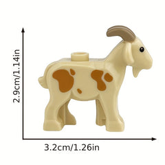 Small Animal Building Blocks Set - Goat Sheep Lamb Farm