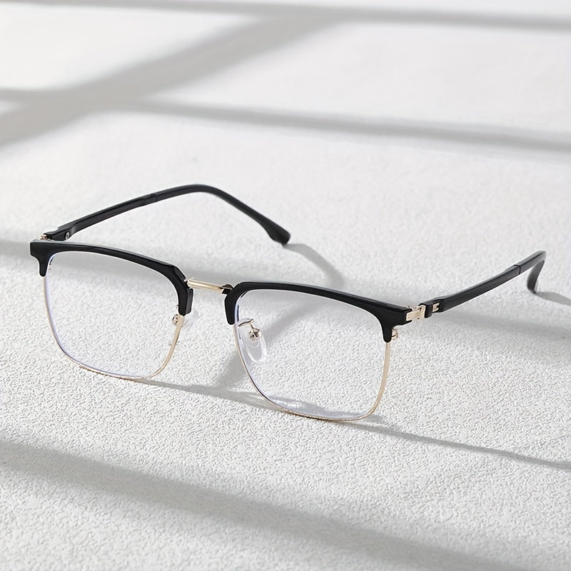 Men's Oval Frame Glasses All Match Plastic Eyewear