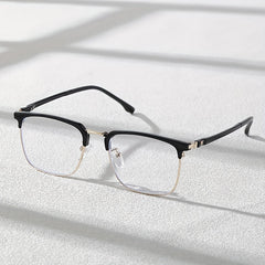 Men's Oval Frame Glasses All Match Plastic Eyewear
