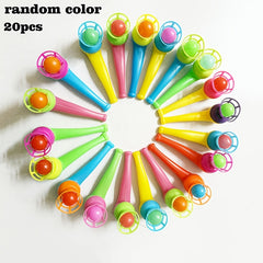 20pcs Magic Floating Ball Blowers Assorted Colors Plastic Desk Toys