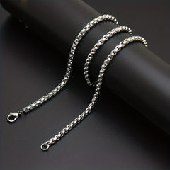 Men's Titanium Steel Necklace Hip hop Pendant with Chain