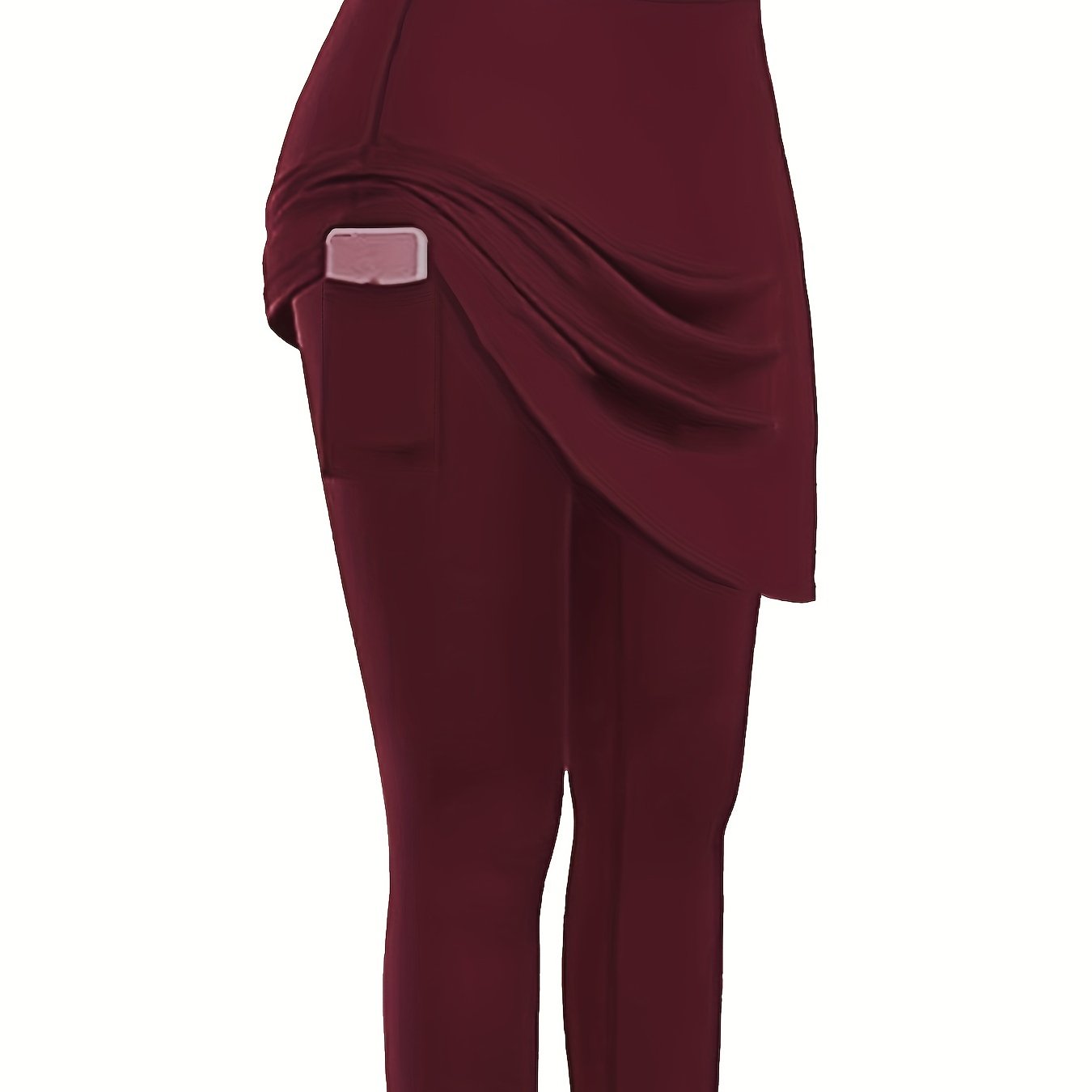  High Waist Tennis Skirted Leggings with Phone Pockets