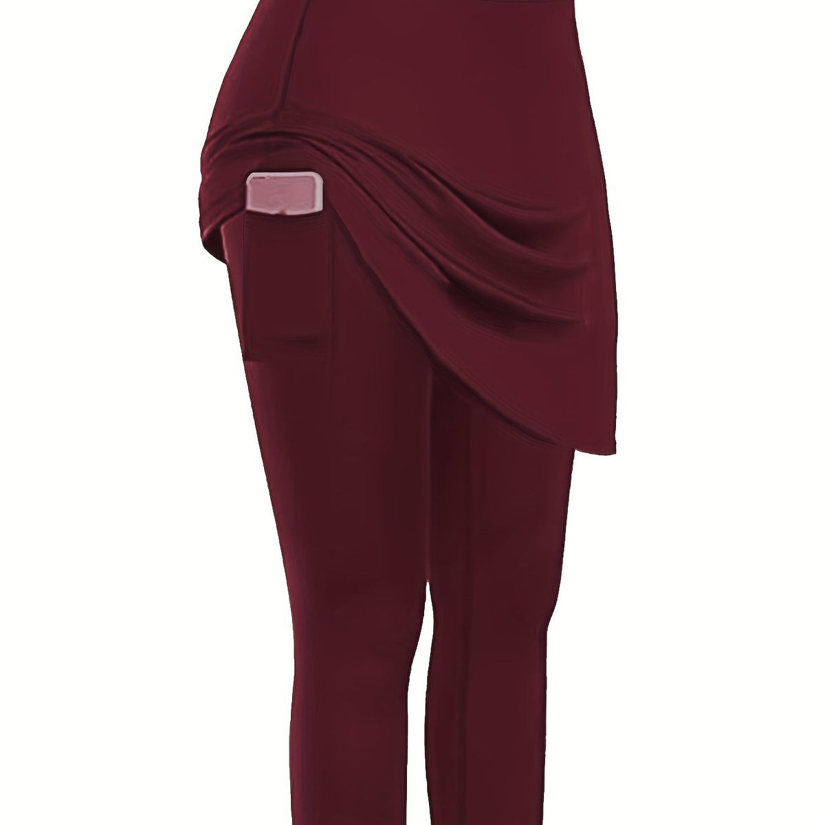  High Waist Tennis Skirted Leggings with Phone Pockets