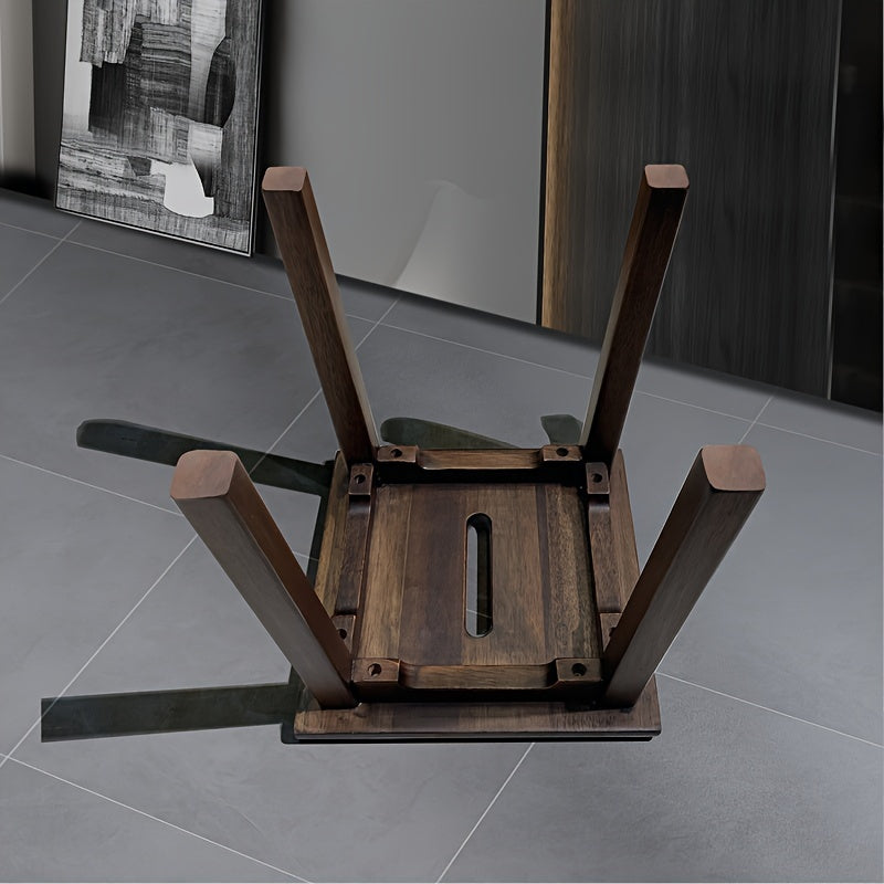 Walnut Wood Stool Tea Table Living Room Dining Learning Chair Porch Handle