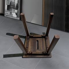 Walnut Wood Stool Tea Table Living Room Dining Learning Chair Porch Handle
