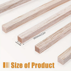 30pcs Balsa Wood Sticks 12 Inch Craft Square Wooden Dowel 1 4 Inch Thin Wood Str