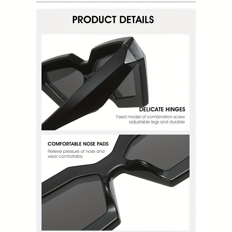 Men's Vintage Cat Eye Large Frame Sunglasses UV400 Protection