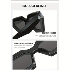 Men's Vintage Cat Eye Large Frame Sunglasses UV400 Protection