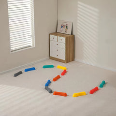 8pcs Stepping Stone & Balance Block Set for Youngsters' Fitness & Sensory Play