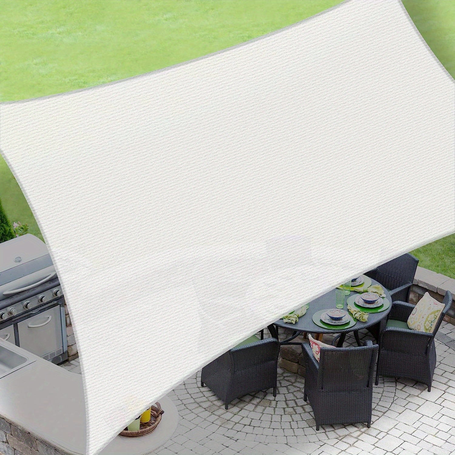 Rectangle Sun Shade Sail Canopy UV Block Heavy Duty Awning Shelter