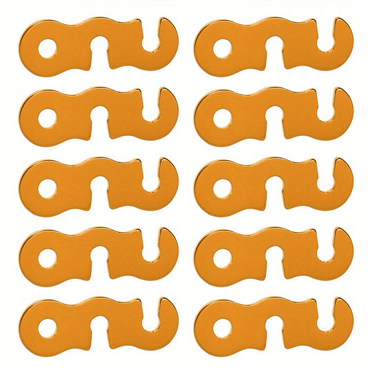 10pcs Adjustable Tent Cord Rope Buckles S-Type Tensioners Fastener