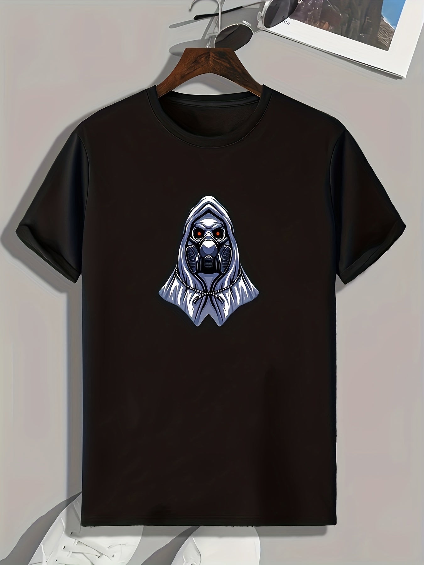 Skull Pattern Men's Graphic T-shirt for Summer