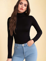 Turtleneck Thermal Underwear Slim Fit Top Women's Lingerie