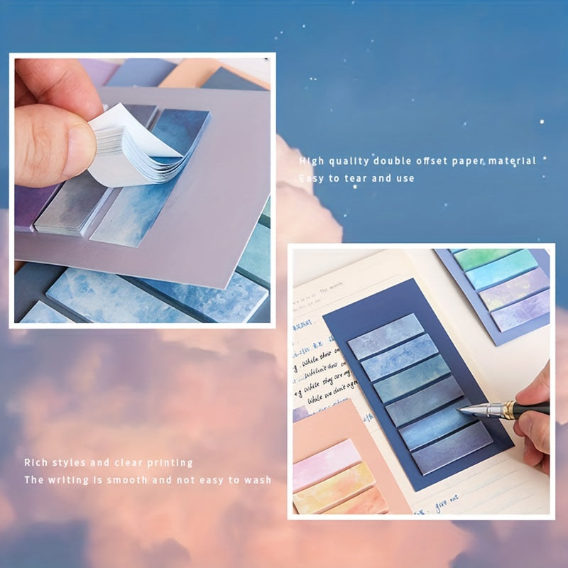 Gradient Sticky Notes for Students, Strong Adhesive Sticky Note Stickers