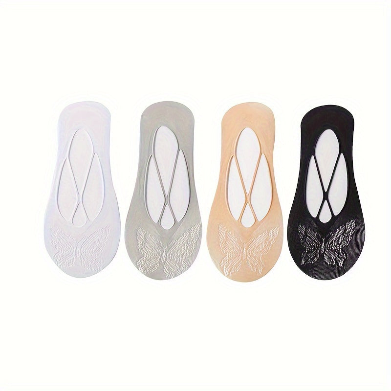 4 Pairs Butterfly Pattern Socks for Women