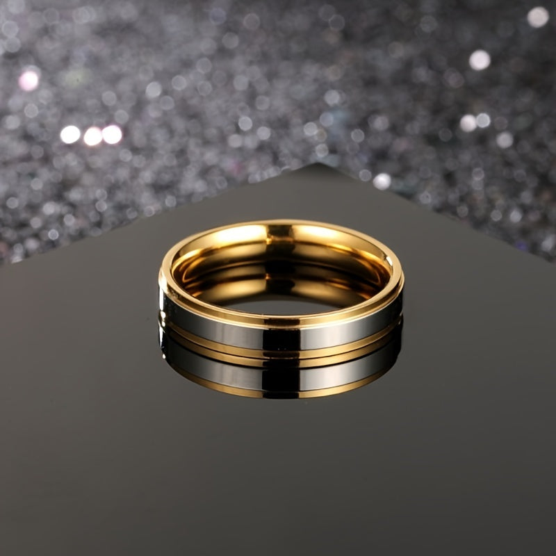 Titanium Steel Couple Ring Wedding Ring 4mm 6mm Wide Band Ring Men Women Love