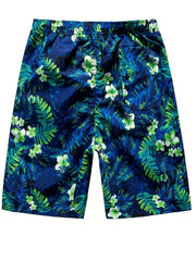 Floral & Geometric Patterns Beach Shorts Men's Drawstring Shorts