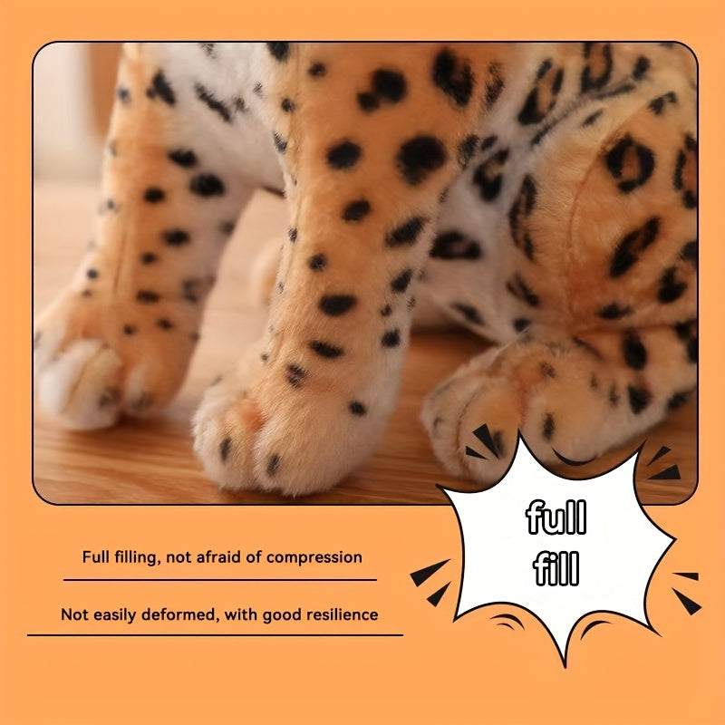 Leopard Plush Toy Soft Polyester Multicolor Perfect Home Decor Birthdays