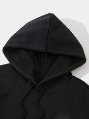 Man In The Cloak Print Hoodie Fleece Pullover