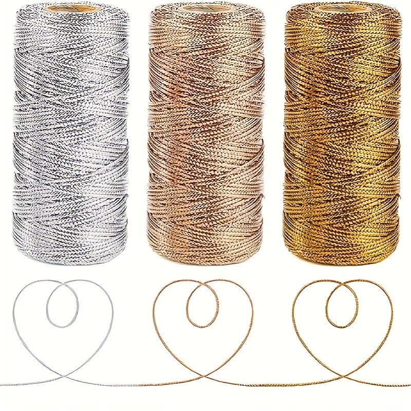 92 Meter Metallic Silver Bakers Twine for Arts and Crafts