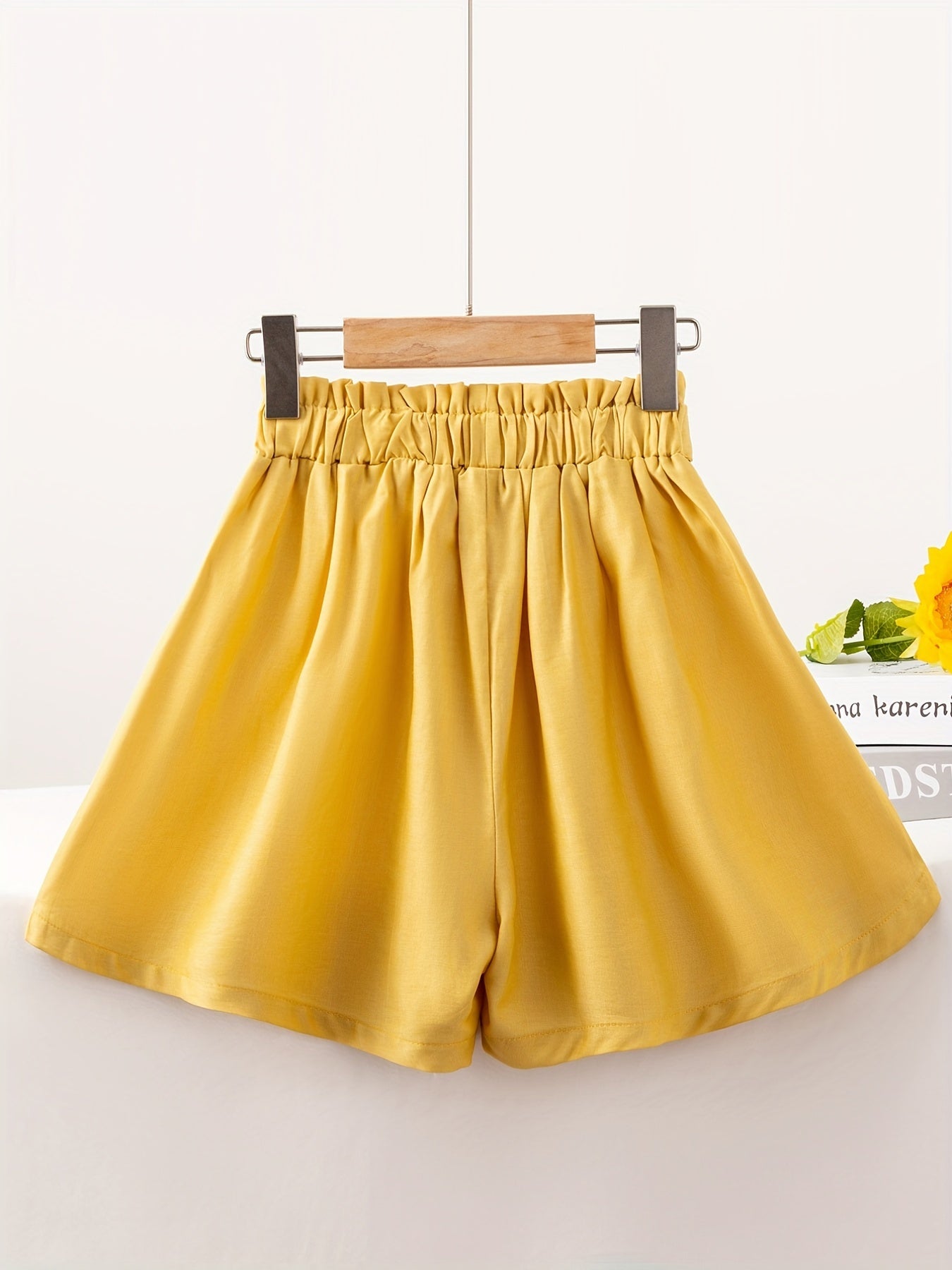 Girls Belted Shorts Comfortable Casual Pants Kids Summer Beach