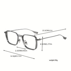 Anti Light Glasses Men's Square Frame Glasses Casual Reading Glasses