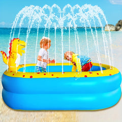 Inflatable Dinosaur Water Spray Swimming Pool Indoor/Outdoor